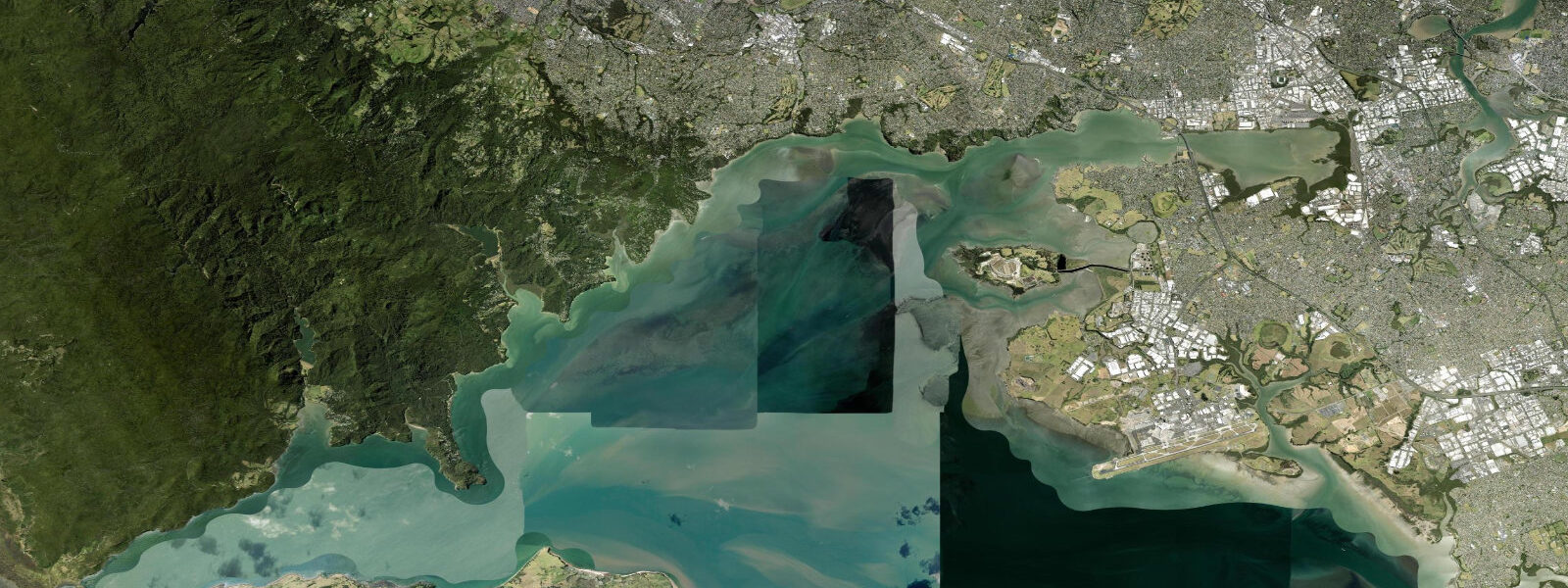 Satellite view of the coast near Cornwallis
