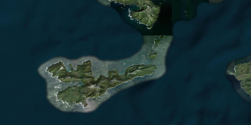 Satellite view of the coast near Coronation Island