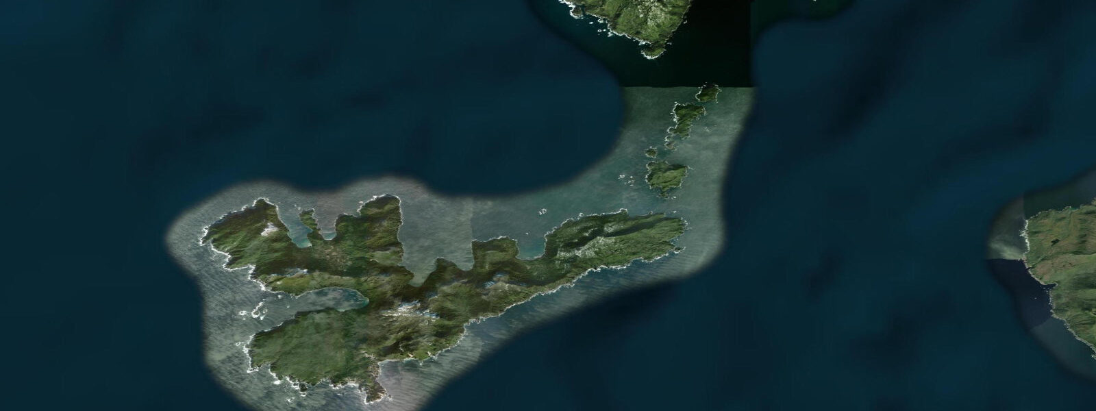 Satellite view of the coast near Coronation Island