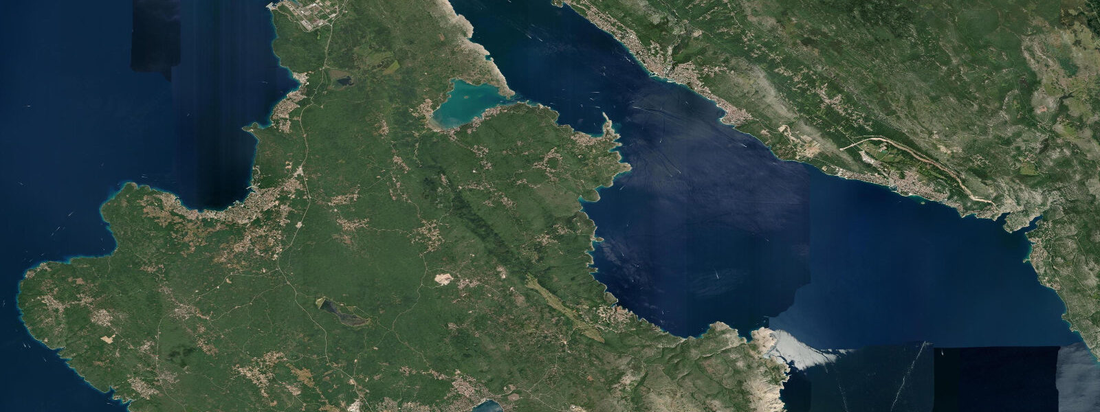 Satellite view of the coast near Crikvenica