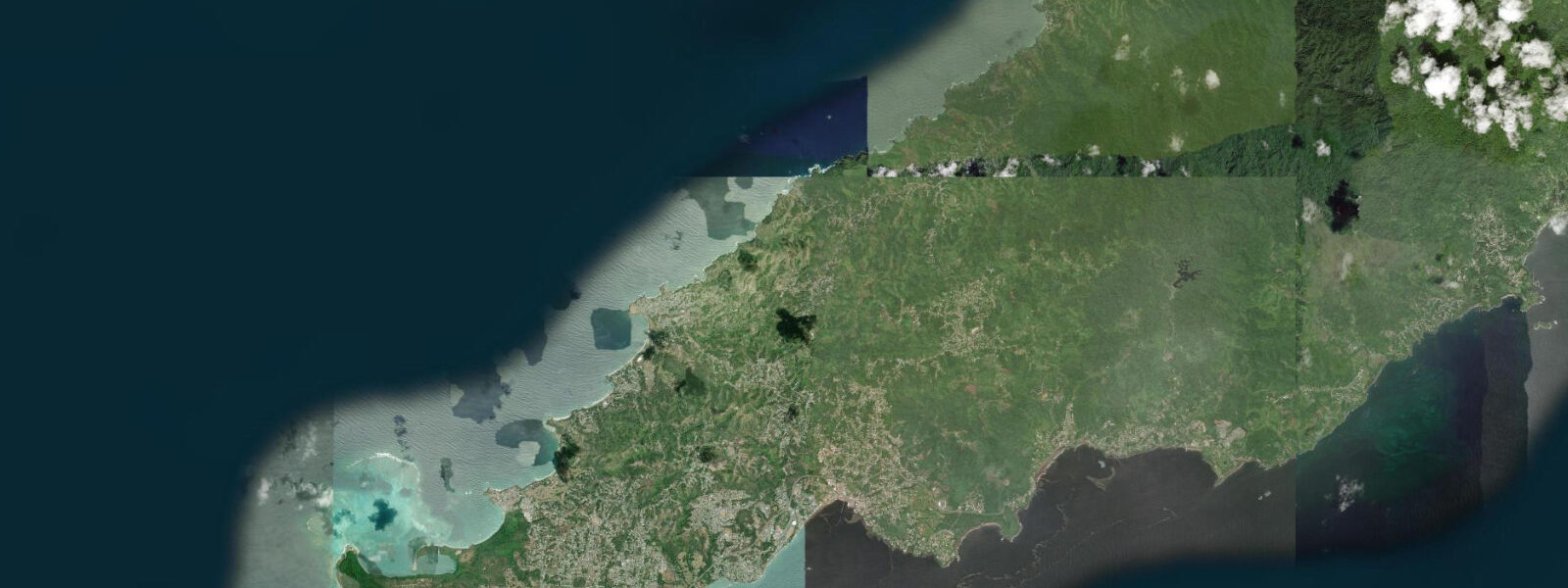 Satellite view of the coast near Crown Point