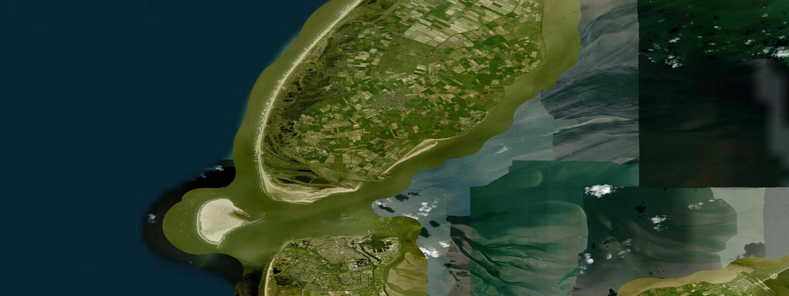 Satellite view of the coast near Den Helder