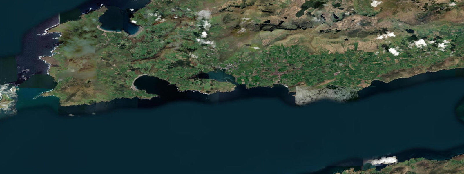 Satellite view of the coast near Dingle