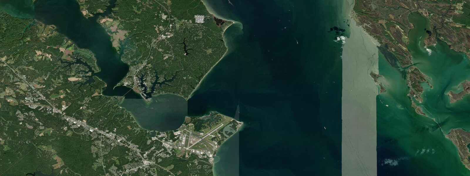 Satellite view of the coast near Drum Point