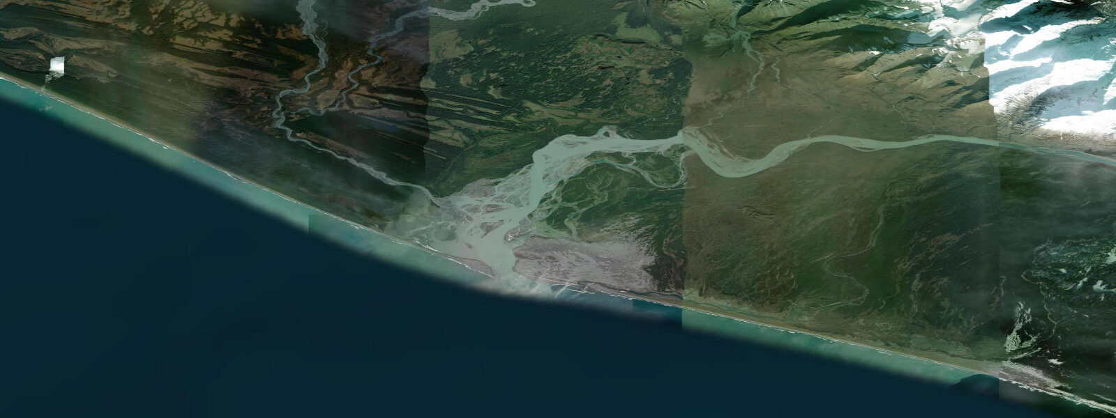 Satellite view of the coast near Dry Bay