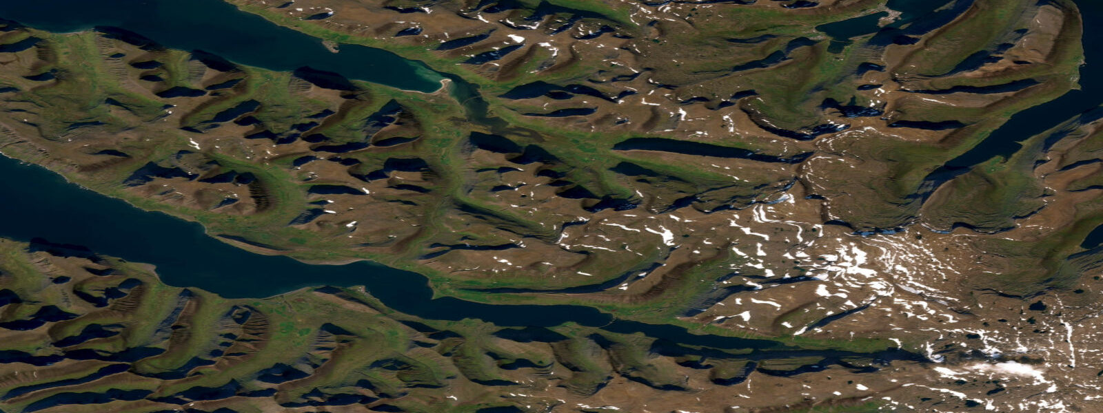 Satellite view of the coast near Dyrafjörður