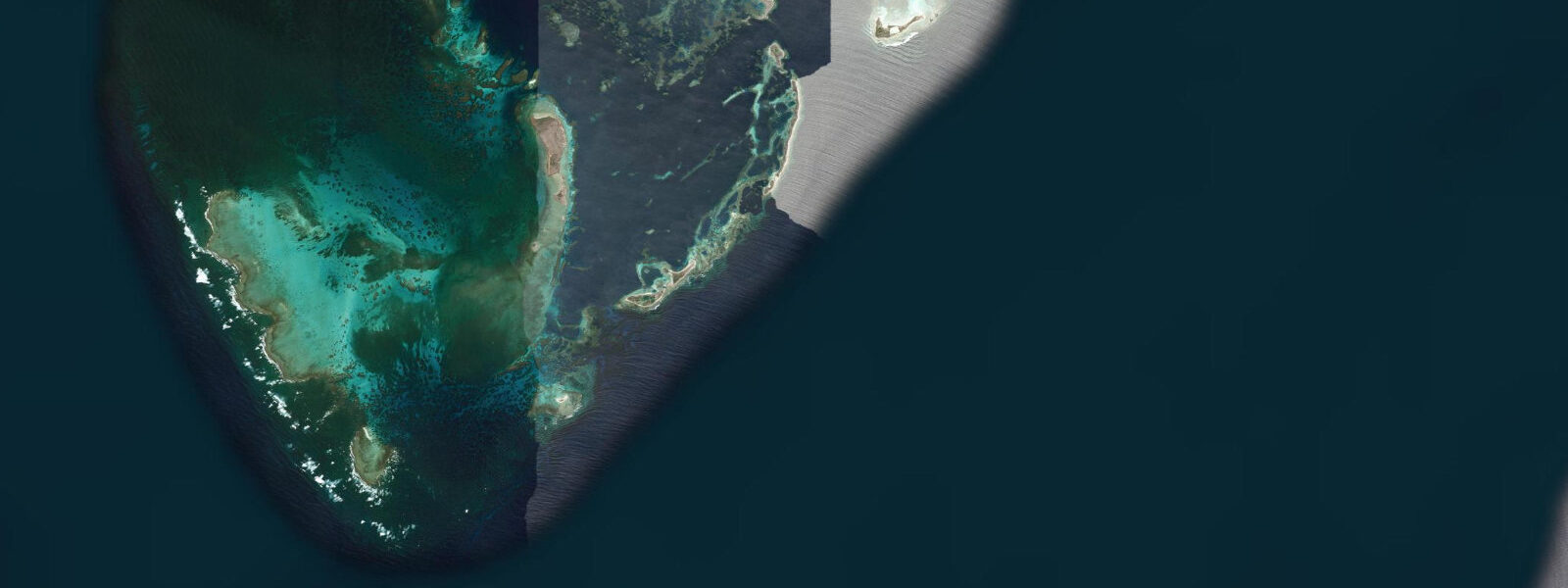 Satellite view of the coast near Easter Group