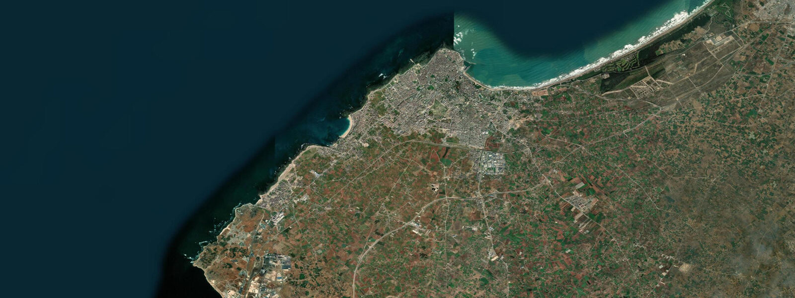 Satellite view of the coast near El Jadida, Casablanca-Settat