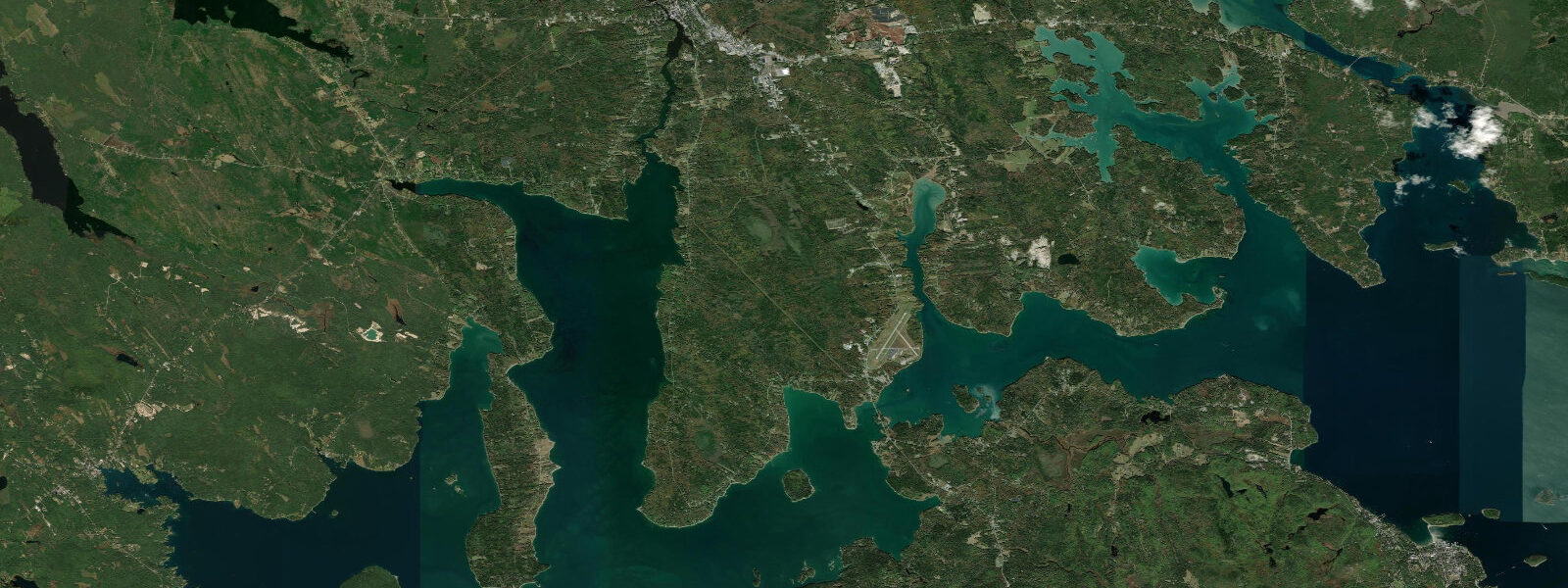 Satellite view of the coast near Ellsworth