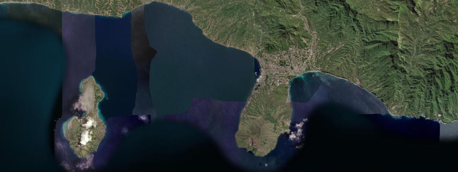 Satellite view of the coast near Ende Bay