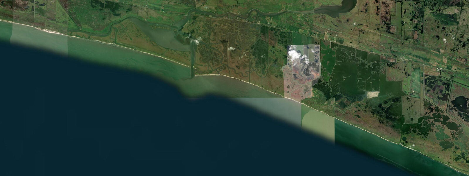 Satellite view of the coast near Eugene Island