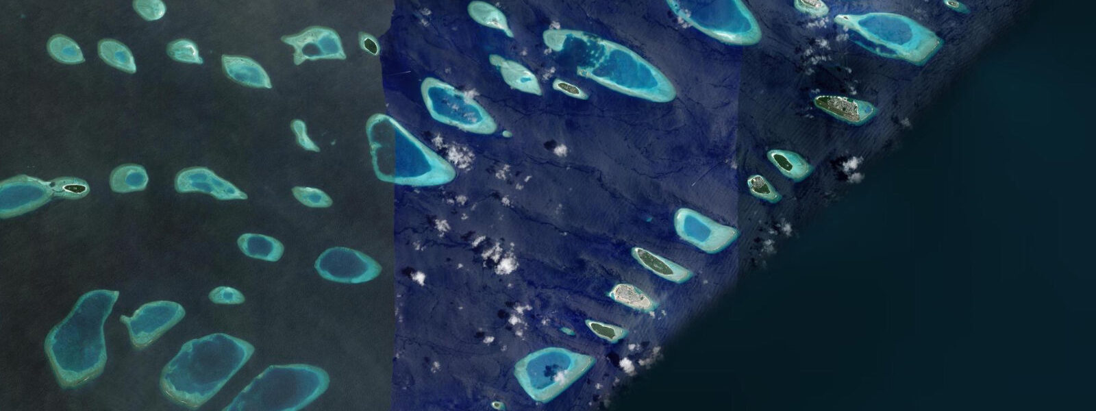 Satellite view of the coast near Eydhafushi