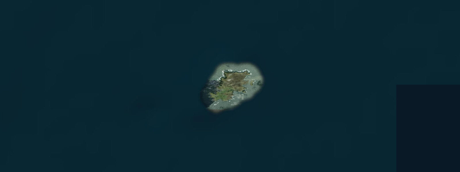 Satellite view of the coast near Fair Isle, Shetland