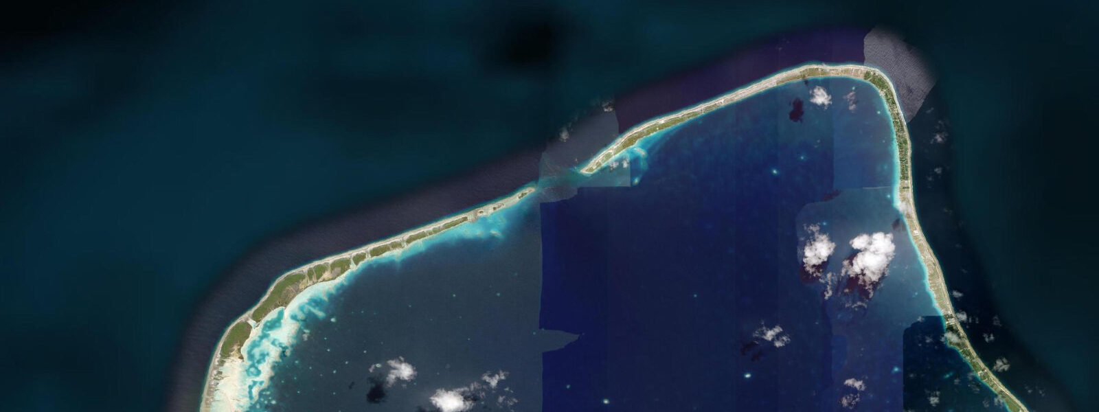 Satellite view of the coast near Fakarava