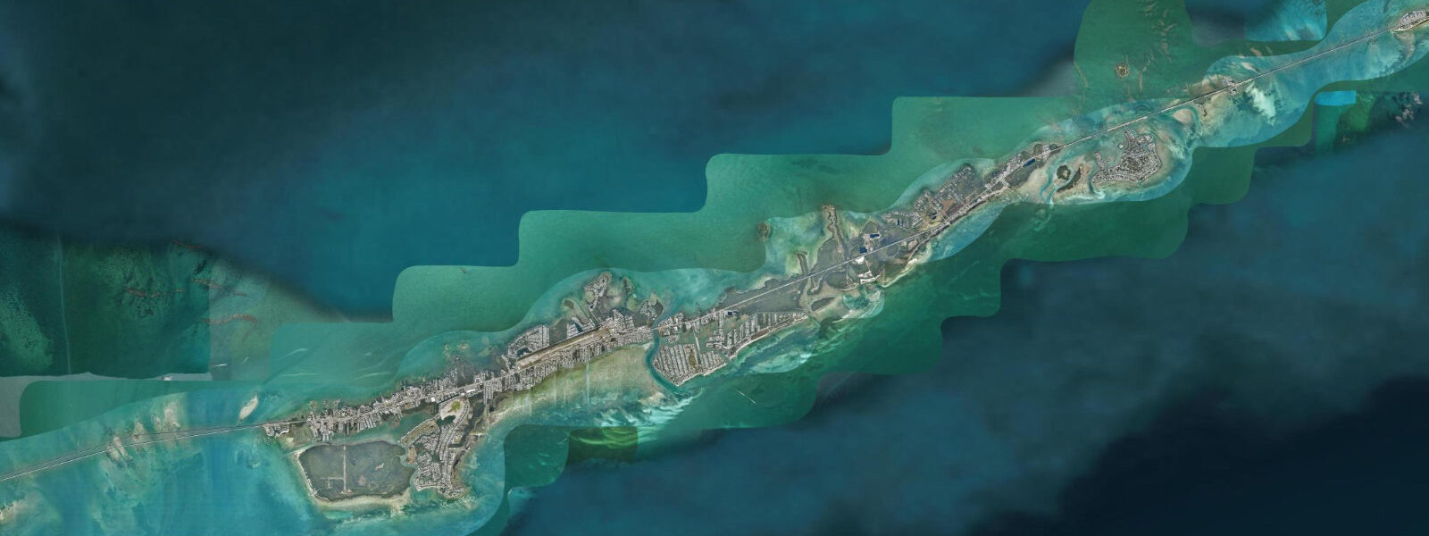 Satellite view of the coast near Fat Deer Key