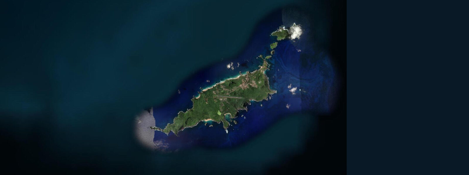 Satellite view of the coast near Fernando de Noronha