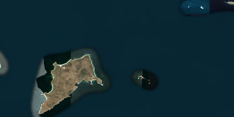 Satellite view of the coast near Flinders Island
