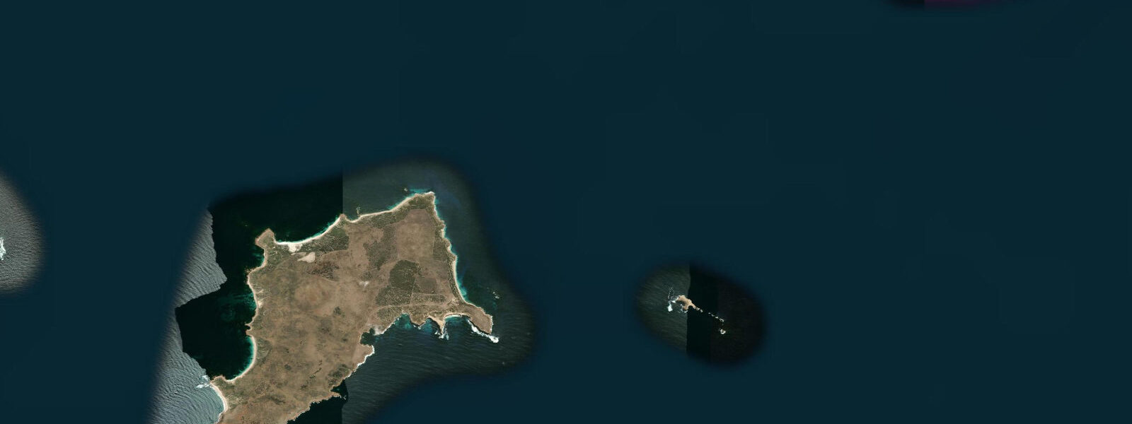 Satellite view of the coast near Flinders Island