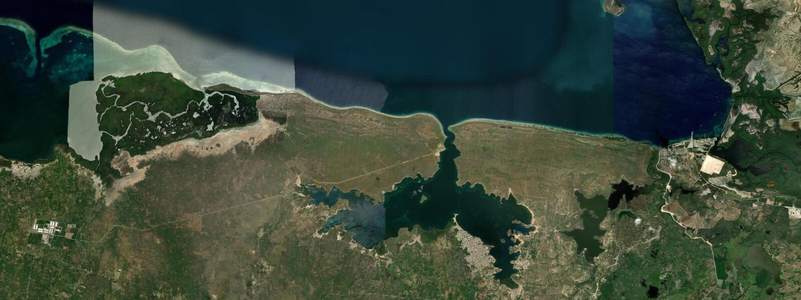 Satellite view of the coast near Fort-Liberté