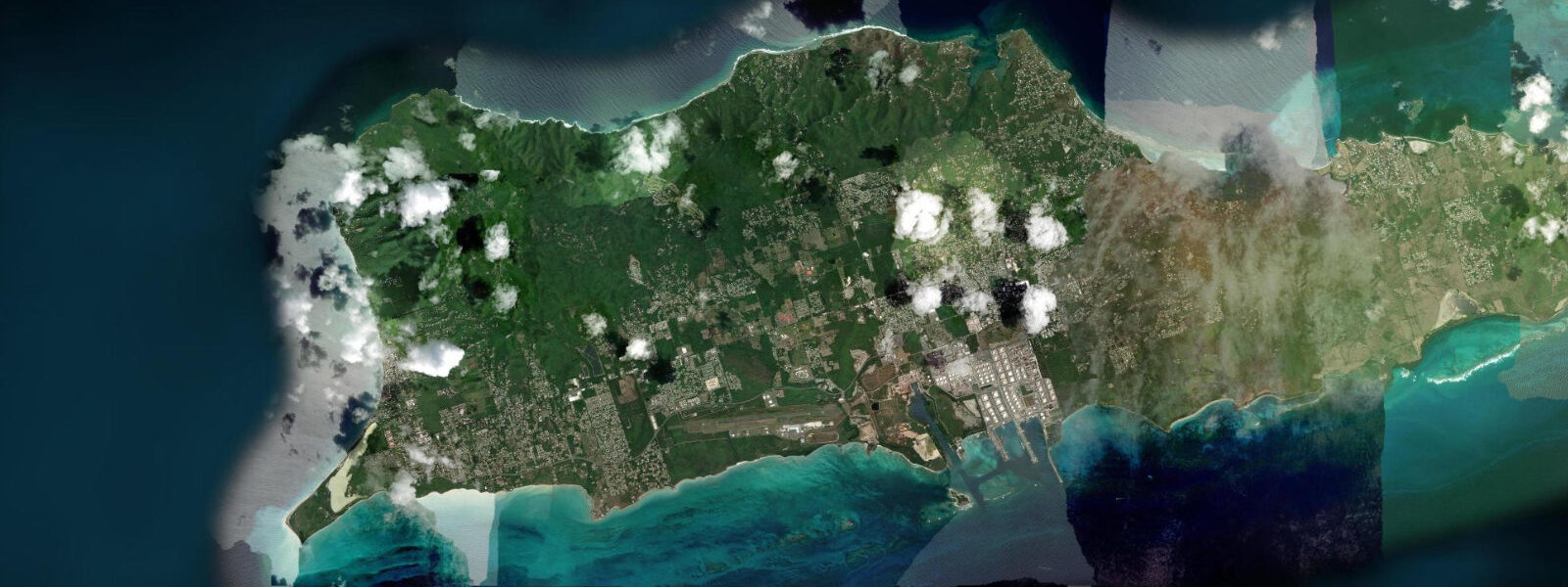 Satellite view of the coast near Frederiksted, St. Croix