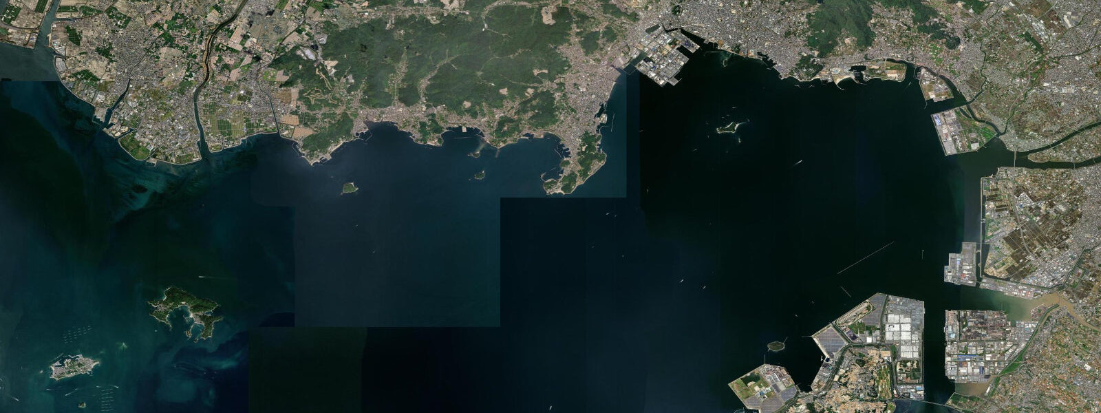 Satellite view of the coast near Gamagori