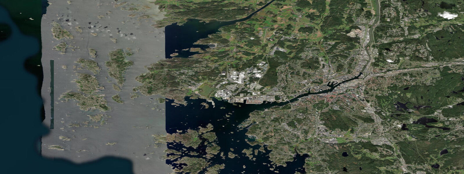 Satellite view of the coast near Gothenburg, Västra Götaland