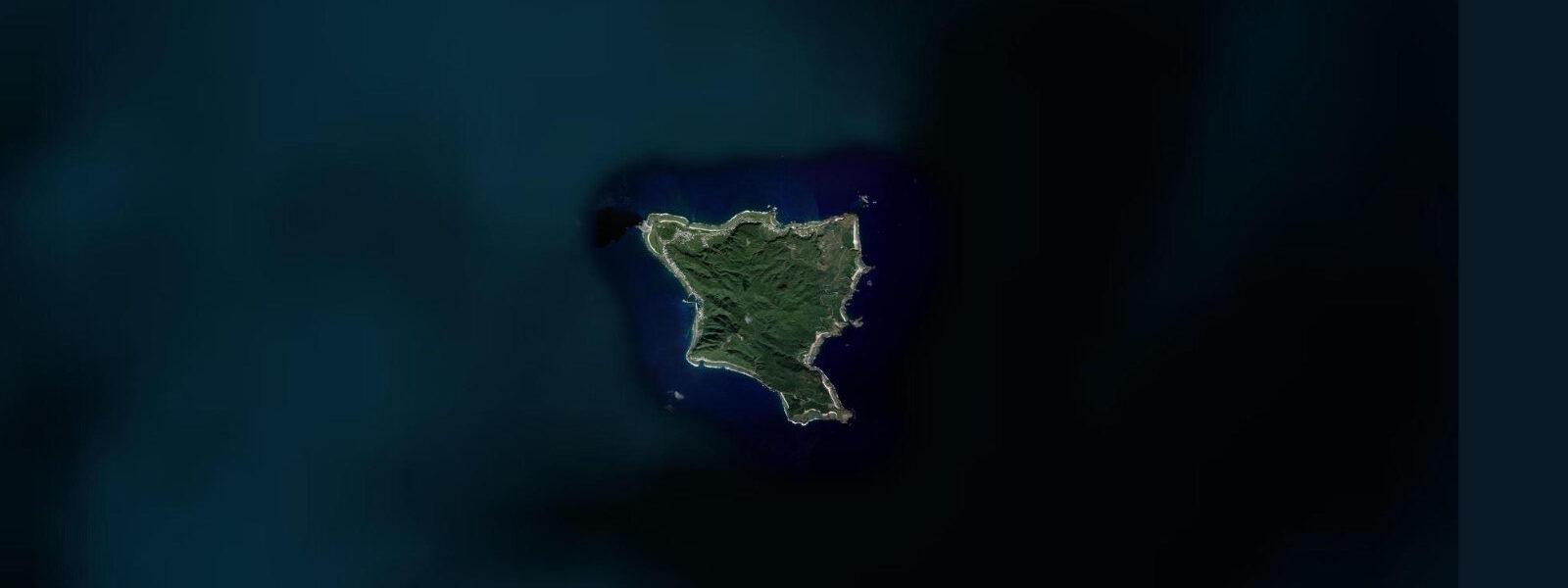 Satellite view of the coast near Green Island