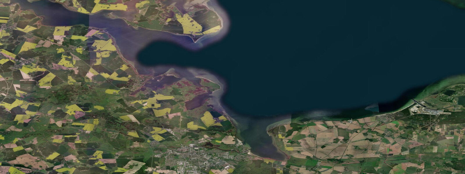 Satellite view of the coast near Greifswald, Baltic Coast
