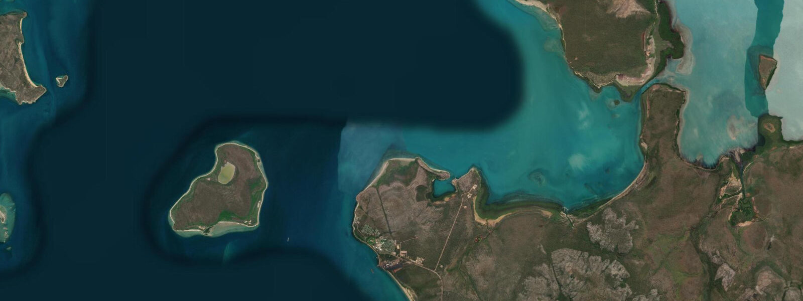 Satellite view of the coast near Groote Eylandt