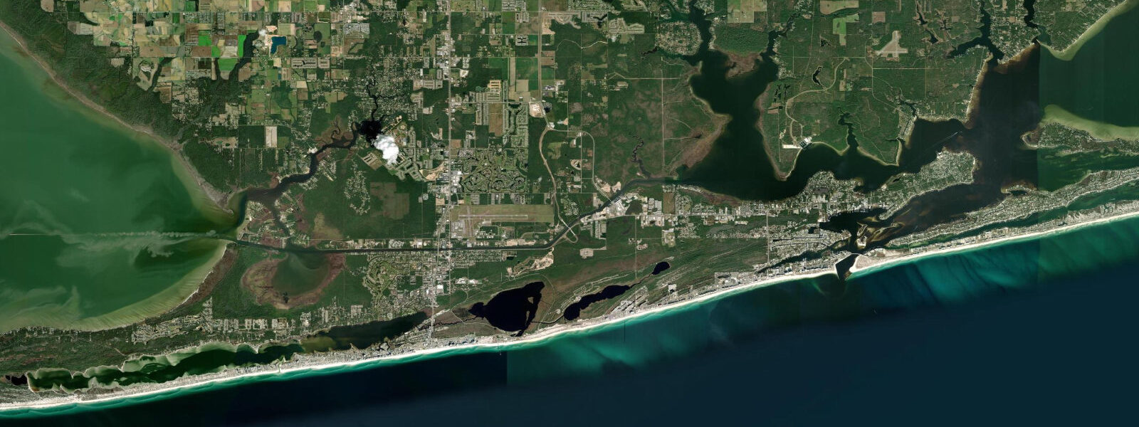 Satellite view of the coast near Gulf Shores, AL