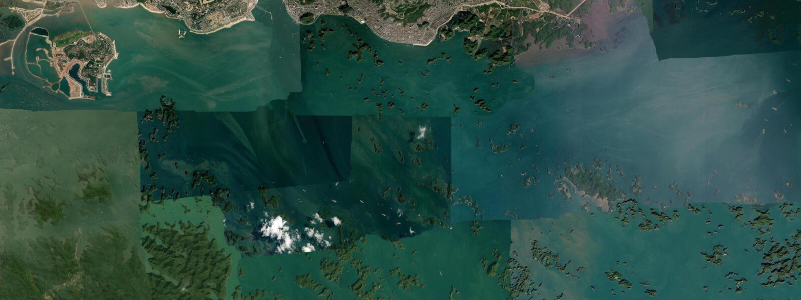 Satellite view of the coast near Hạ Long Bay