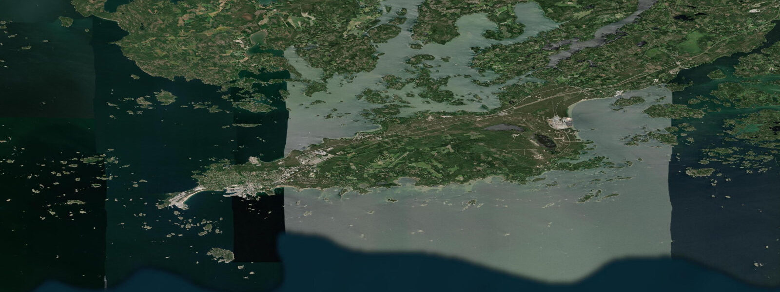 Satellite view of the coast near Hanko
