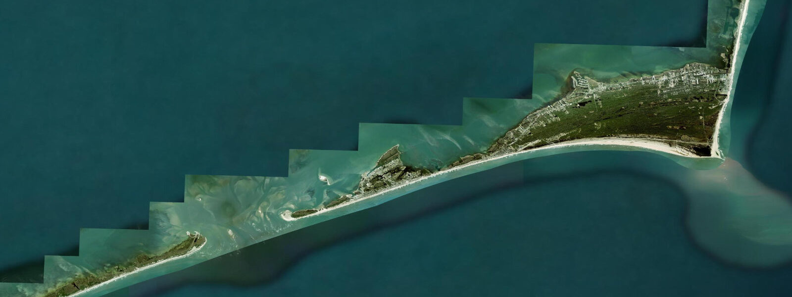 Satellite view of the coast near Cape Hatteras, NC