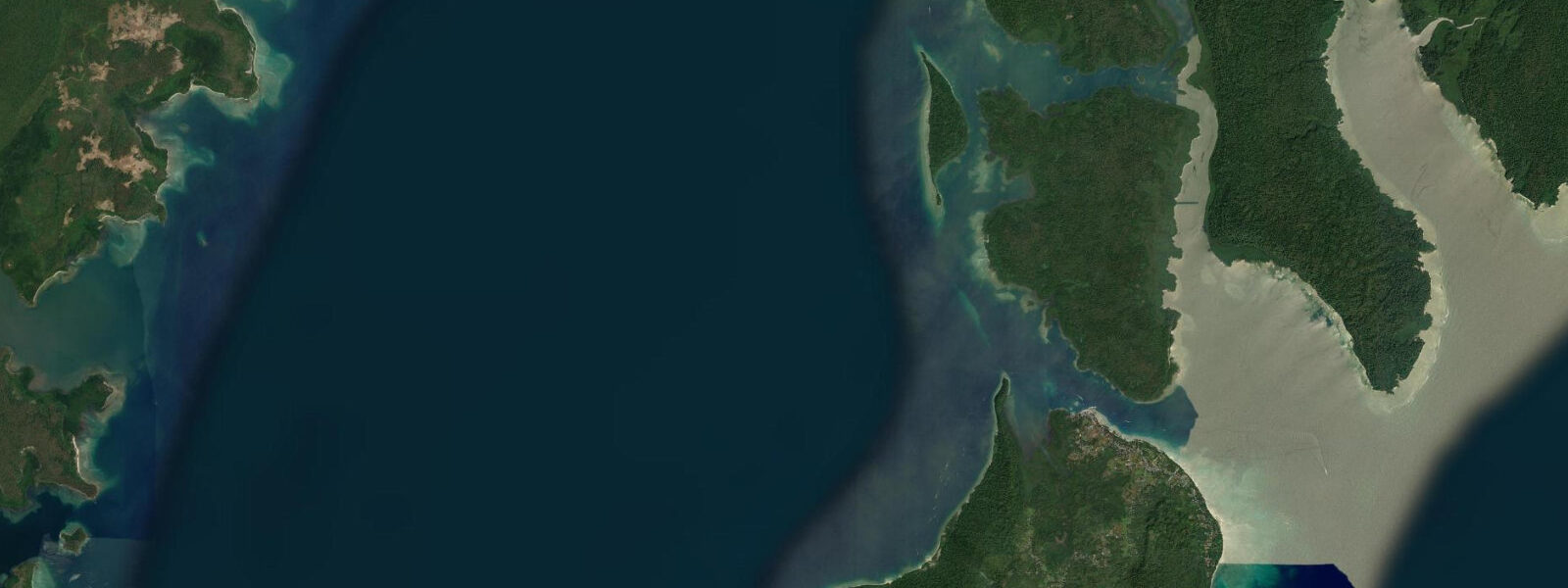 Satellite view of the coast near Havelock Island