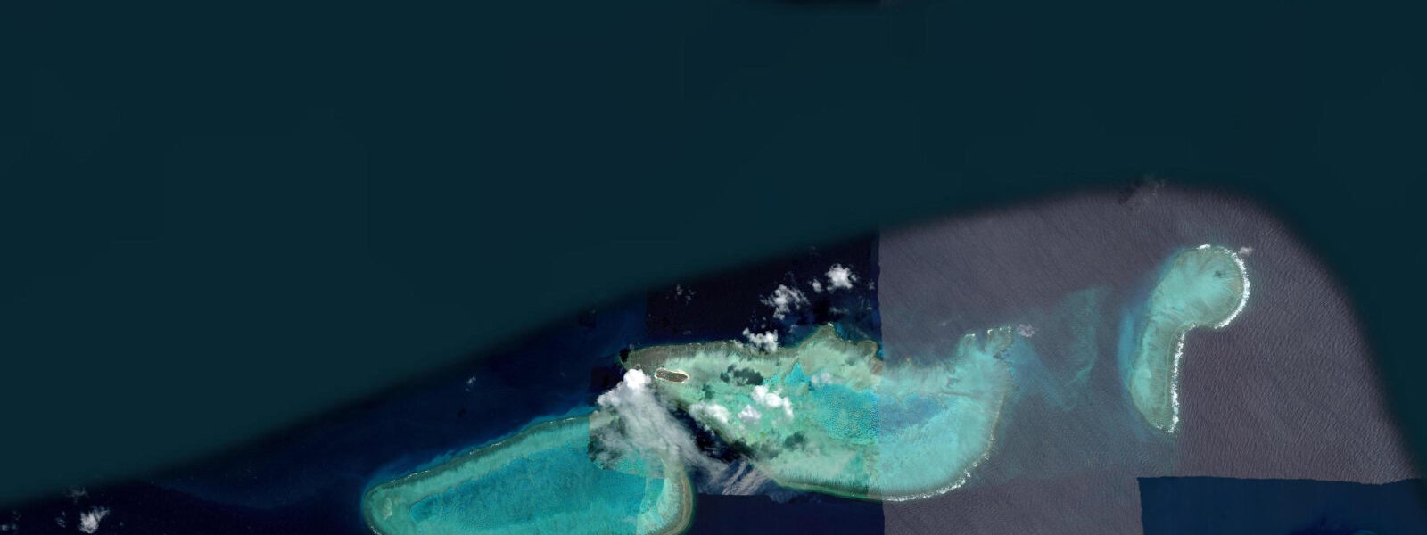 Satellite view of the coast near Heron Island