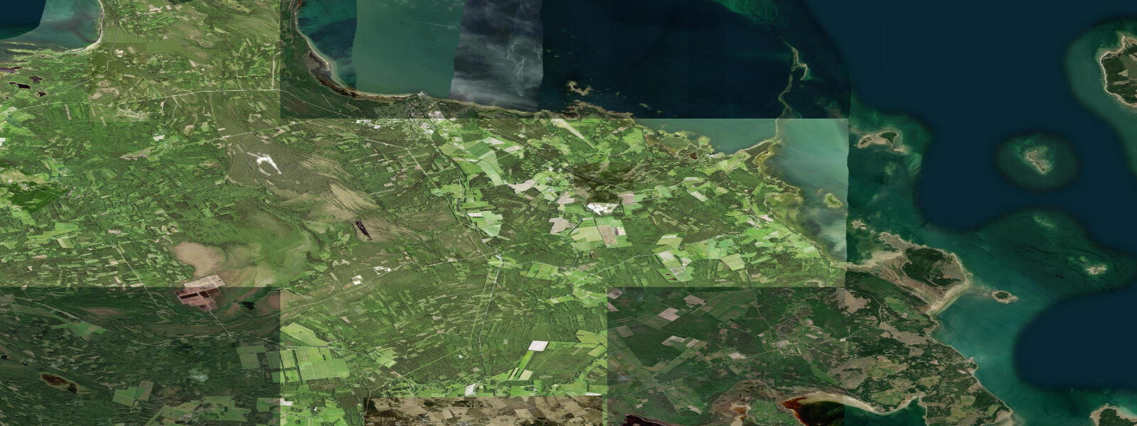 Satellite view of the coast near Kärdla, Hiiumaa