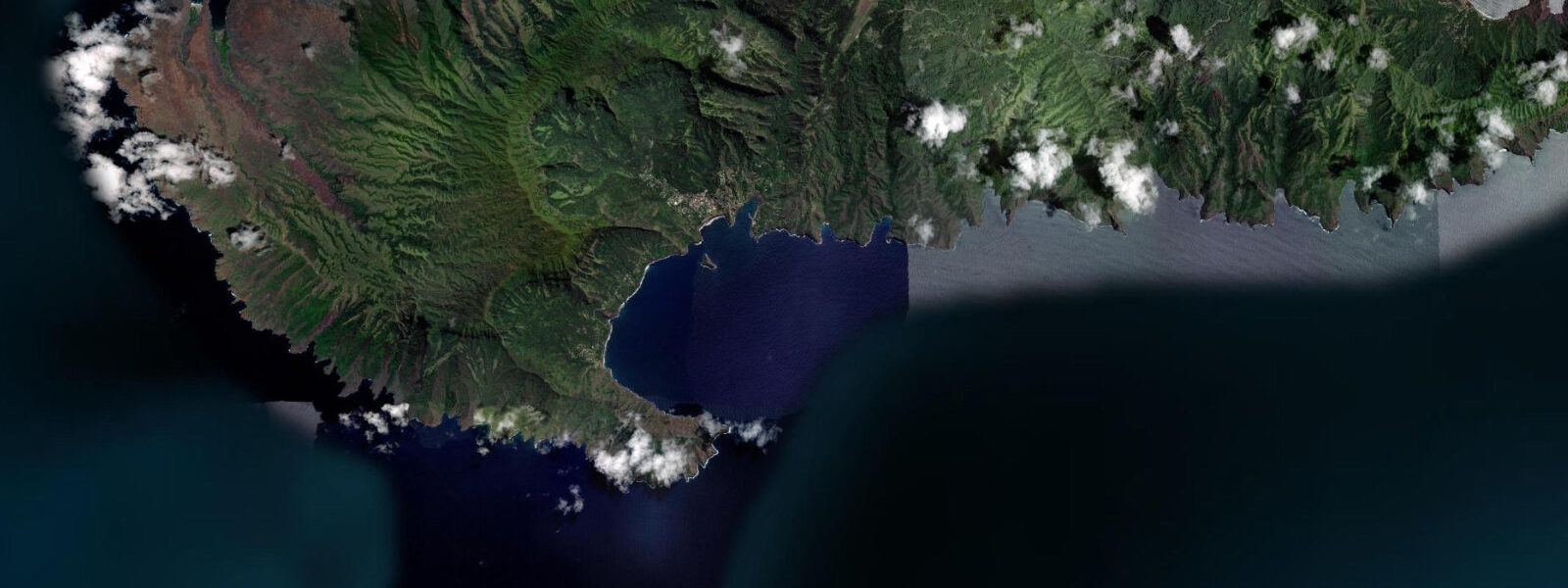 Satellite view of the coast near Hiva Oa