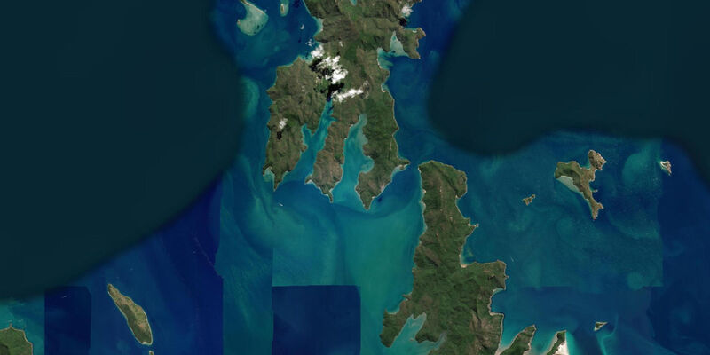 Satellite view of the coast near Hook Island