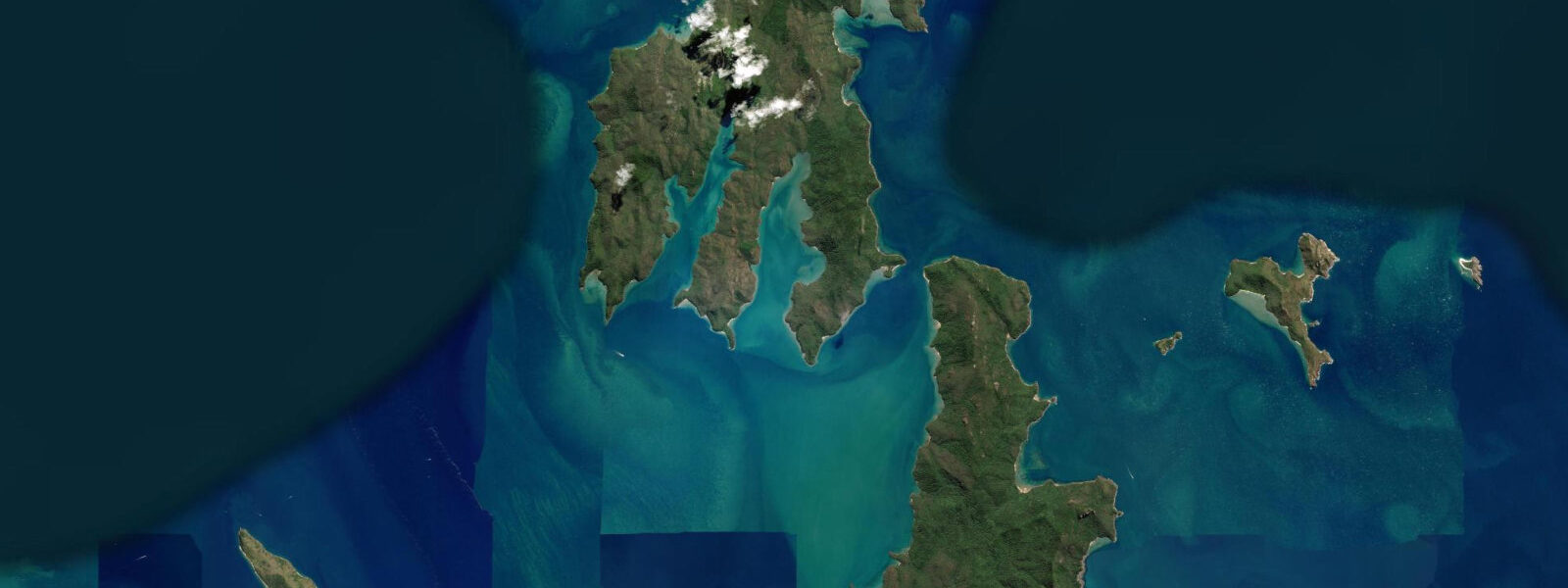 Satellite view of the coast near Hook Island