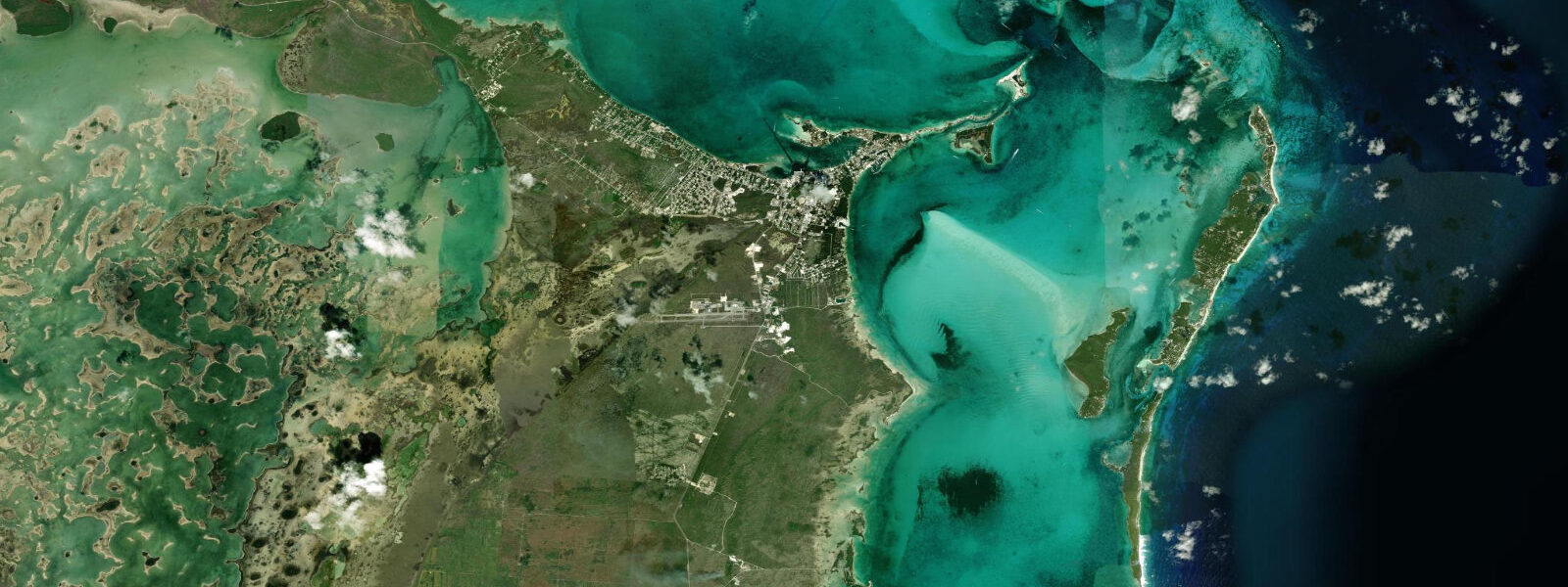 Satellite view of the coast near Hope Town