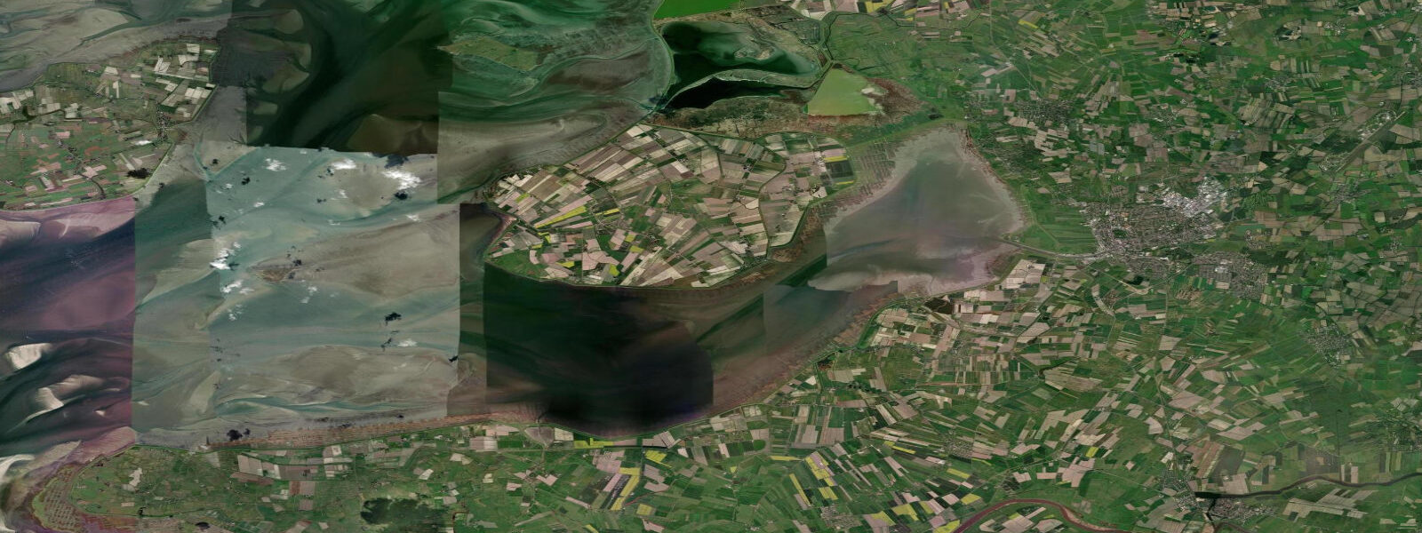Satellite view of the coast near Husum, Schleswig-Holstein