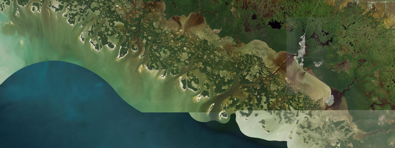 Satellite view of the coast near Indian Key