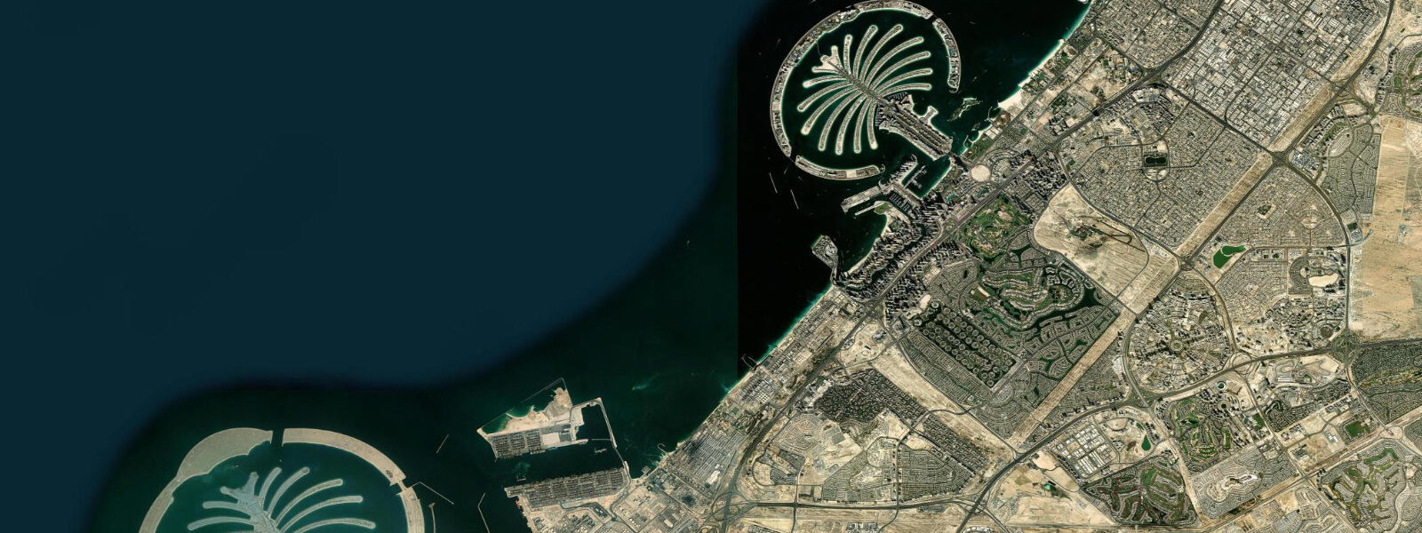 Satellite view of the coast near Jebel Ali, Dubai
