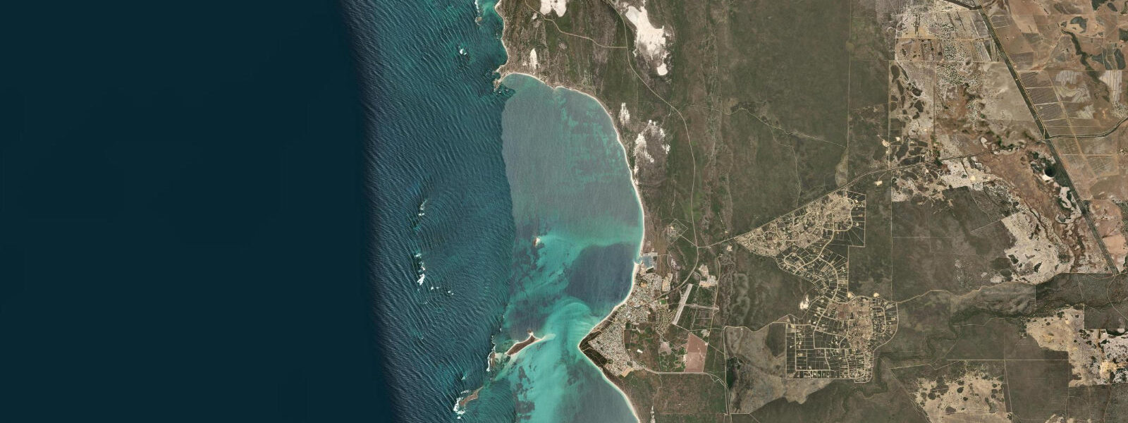 Satellite view of the coast near Jurien Bay