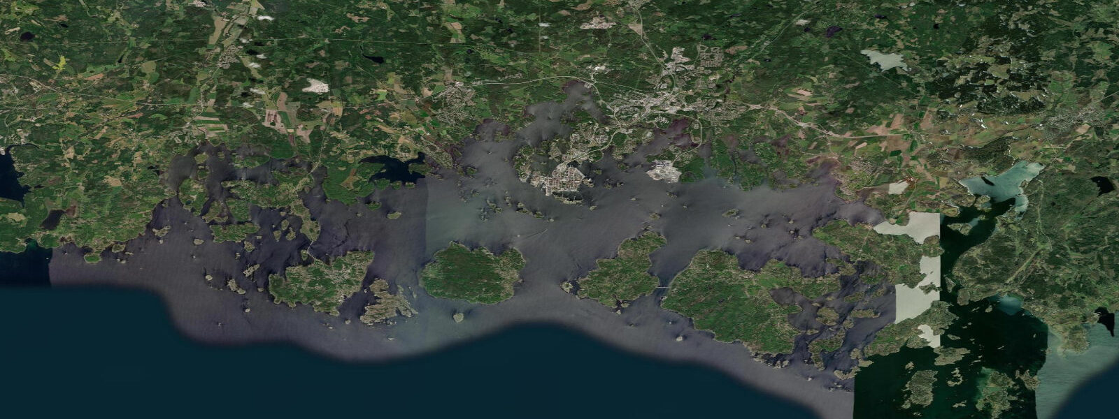 Satellite view of the coast near Karlskrona