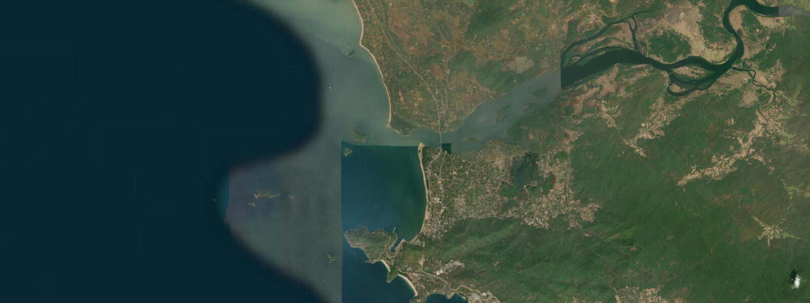 Satellite view of the coast near Karwar, Karnataka
