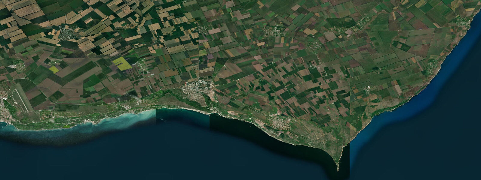 Satellite view of the coast near Kavarna