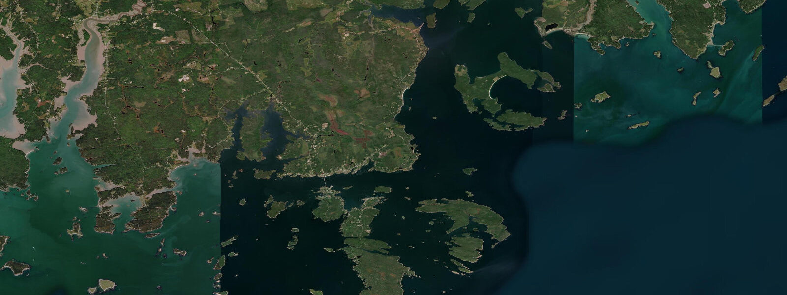 Satellite view of the coast near Kelley Point