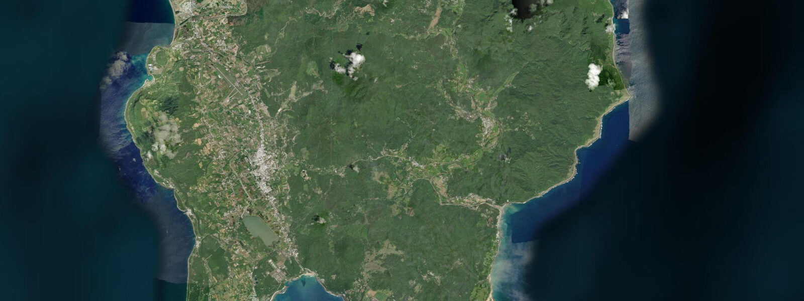 Satellite view of the coast near Kenting