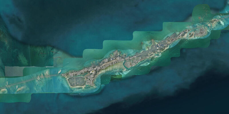 Satellite view of the coast near Key Colony Beach